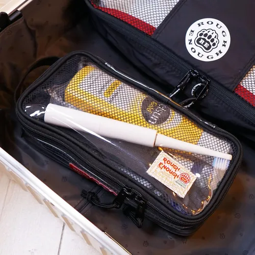 Miniatura 8 de Rough Enough Clear Neceser Aprobado por la TSA Bolsa de Maquillaje Transparente Conjunto de Bolsa de Maquillaje, Gris, Neceser transparente Rough