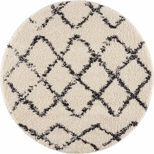 Miniatura 67 de Hauteloom, Duncans - Alfombra de estilo granja de pelo mullido para sala y dormitorio, con borlas - Beige, carbón, gris - 2 pies 7 pulgadas x 7 pies