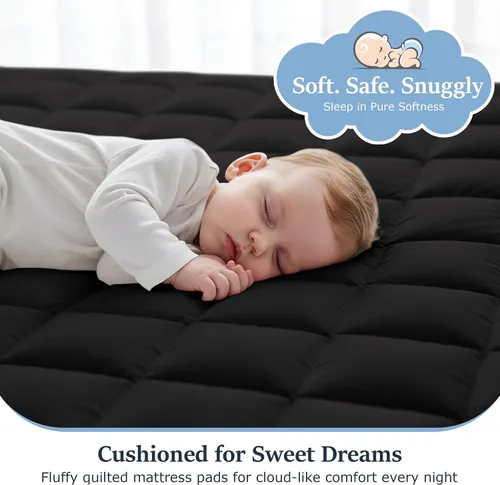 Miniatura 5 de LUX Décor Protector de Colchón Twin - Cubrecolchón Acolchado Elástico Ajustable Protector Hasta 16 Pulgadas de Profundidad - Cubrecolchón Suave