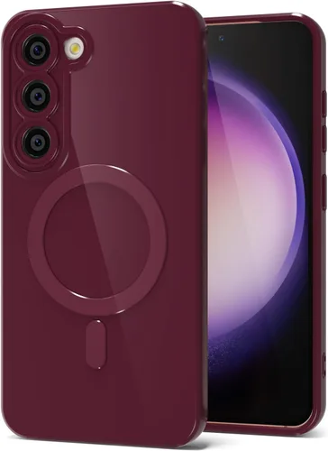 Miniatura 100 de Svanove para Samsung Galaxy S22 Funda de teléfono de silicona magnética, compatible con Magsafe, linda para mujeres, brillante color brillante, gel