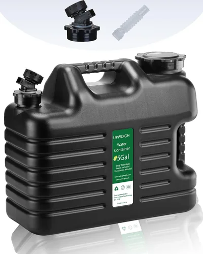 Miniatura 11 de UPWOIGH Jarra de agua de 3.5 galones, contenedor de agua a prueba de fugas verde bosque con espita, talla frontal moderna inspirada