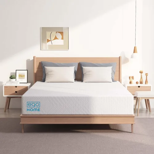 Miniatura 2 de EGO - Colchón de espuma viscoelástica de té verde blanco de 10 pulgadas, cama de gel refrescante en una caja, certificado CertiPUR-US, colchón