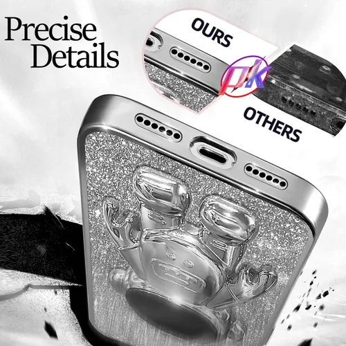 Miniatura 189 de Buleens Funda para iPhone 11 Pro Max Astronauta, Fundas Transparentes para iPhone 11 ProMax con Papel con Purpurina y Soporte de Astronauta, Mujeres