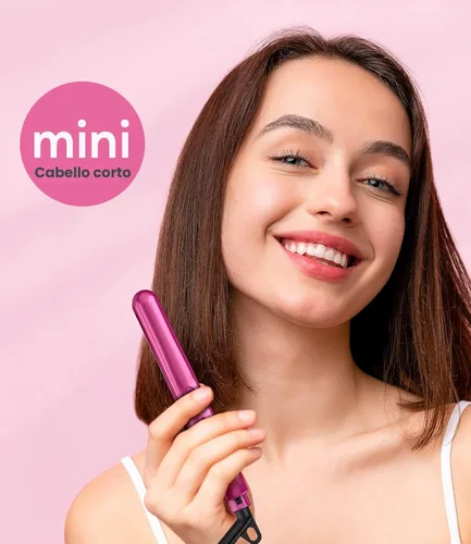 Miniatura 5 de Terviiix Mini plancha plana para flequillo con bordes de pelo corto, plancha y rizador de pelo de cerámica pequeña de 1/2 pulgada 2 en 1, plancha
