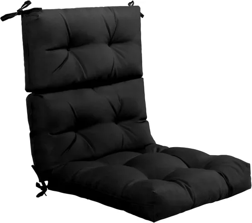 Miniatura 12 de Giantex - Cojín para silla de patio exterior, 5 pulgadas, para respaldo alto con 4 lazos de cuerda, cojín para columpio de patio, silla con asiento