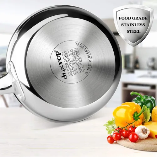 Miniatura 4 de Duxtop Utensilios de cocina de inducción de cocina de acero inoxidable de tres capas revestidas de acero inoxidable de 8 pulgadas