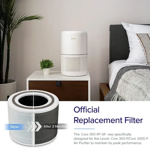 Miniatura 5 de LEVOIT Filtro de repuesto Core 300-P para purificador de aire, removedor de humo, filtros Core300S-P genuinos, compatible con el modo de suspensión