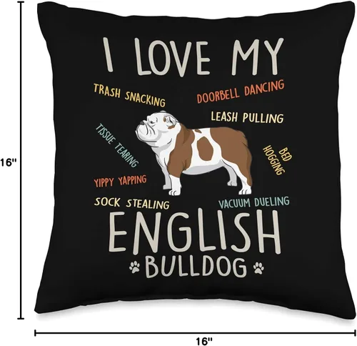 Miniatura 4 de Cojín de regalo para perro inglés, 16.0 x 16.0 in, multicolor