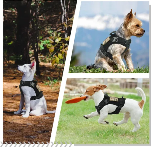 Miniatura 2 de Arnés táctico para perro, chaleco militar Molle para perro K9, chaleco para entrenamiento al aire libre, resistente al desgaste, arnés para perro