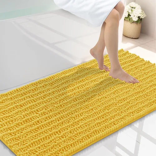 Miniatura 99 de Smiry Alfombras de Baño 24x16 pulgadas, Alfombras de Baño de Chenilla Extra Suaves y Absorbentes, Respaldo de Goma Antideslizante, Lavable a Máquina