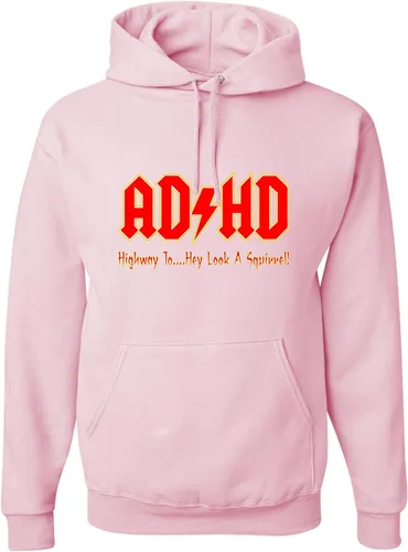 Miniatura 65 de Go All Out Sudadera con capucha para hombre y mujer con texto en inglés "Highway To Hey Look A Squirrel