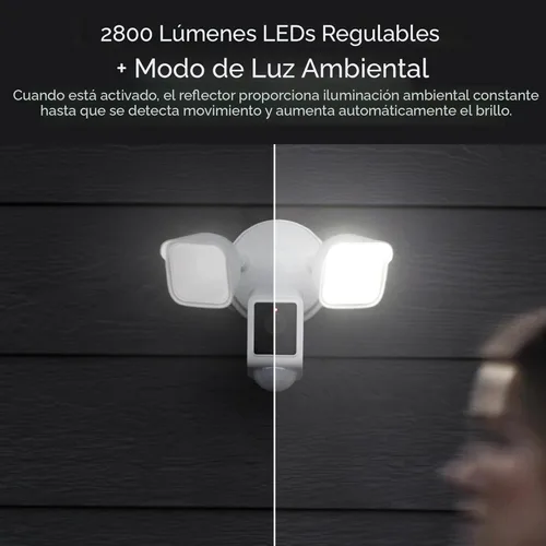 Miniatura 6 de WYZE Cámara Floodlight v2, Cámara de Seguridad para Exteriores, 2K HD con Visión Nocturna a Color, LEDs de 2800 Lúmenes, Visión Amplia de 160°