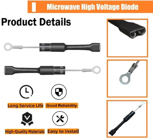 Miniatura 3 de HV03-12 Diodo de microondas HV apto para GE Hotpoint Panasonic -Reemplaza WB27X1160 WB26X28935 WB27X25616 WB27X10849 WB27X35382 AP2026385 PS239843