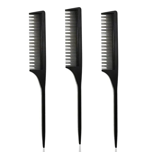 3 Peine para peinar, peine de cola para el cepillin para cabello fino y normal, peine de pelo para mujeres y hombres, 22.23 cm