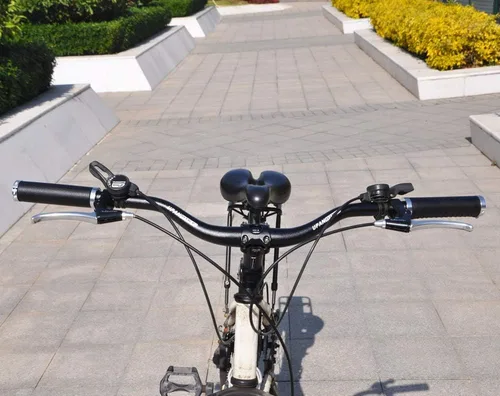 Miniatura 5 de UPANBIKE Empuñaduras de cuero de 7/8 pulgadas con doble bloqueo en agarre ajuste 0.874 in manillar para bicicleta de montaña bicicleta de carretera