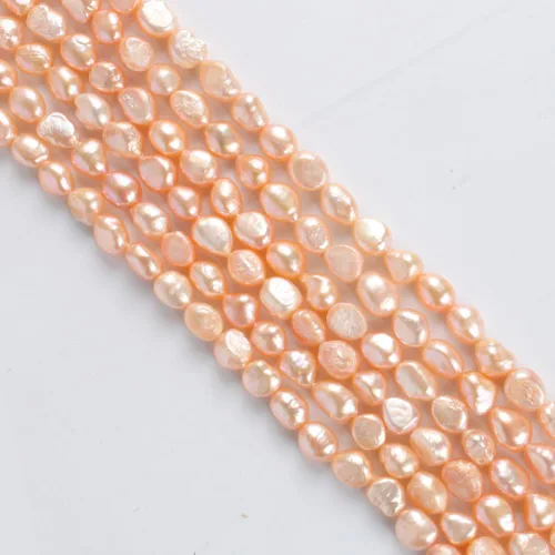 Miniatura 64 de Cuentas de perlas de arroz de agua dulce naturales de 0.35 a 0.35 pulgadas, perlas auténticas de 14 pulgadas, cuentas sueltas para hacer joyas