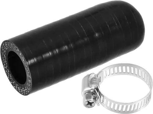 Miniatura 20 de uxcell 1 Unidades 0.236 in ID silicona refrigerante tapa con abrazadera para calentador de refrigerante derivación vacío puerto de agua negro
