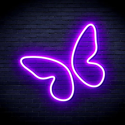 Miniatura 13 de AdvPro Señal de neón LED de silicona de la flexión de la habitación de la muchacha de la mariposa - rosa - st16s33-fnu0020-k