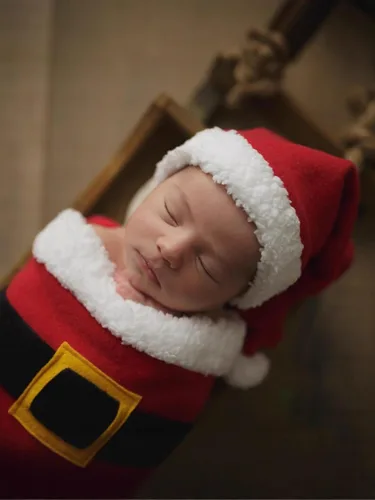 Miniatura 4 de Ropa de Navidad para recién nacido, accesorios para sesión de fotos, ropa de ganchillo, pantalones de sombrero rojo de Papá Noel, accesorios