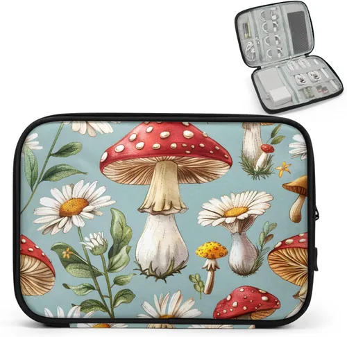 Miniatura 18 de Estuche organizador de viaje de calabaza de arce, bolsa de almacenamiento de cables para cables, cargador, teléfono, disco duro
