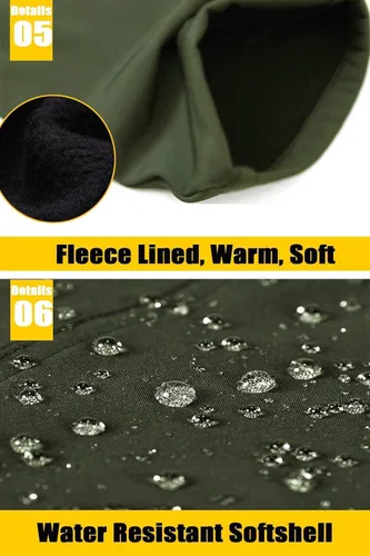 Miniatura 7 de MAGCOMSEN Pantalones de invierno para hombre, con forro polar, resistentes al agua, 4 bolsillos con cremallera, pantalones para exteriores