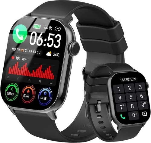 Reloj inteligente (responder/hacer llamada), 1.96" HD para hombres y mujeres, nuevo reloj de fitness 2025 con más de 100 modos deportivos, monitor