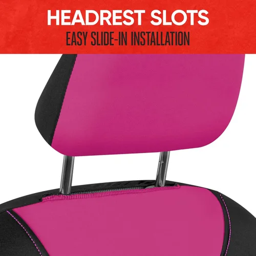 Miniatura 4 de Motor Trend AquaShield - Fundas impermeables para asiento delantero, fundas de asiento rosa para automóviles – Funda de neopreno para asientos