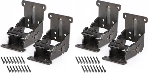 Miniatura 8 de Skelang Brakcet plegable de 2 piezas 0°-90°-180°, bisagra plegable de mesa, soporte de extensión de autobloqueo para mesa, banco de trabajo