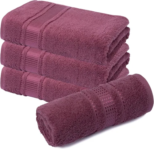 Miniatura 29 de Melissa Linen Toallas de Punta de Dedos Paquete de 4, 100% Algodón Turco, Toallas de Mano Pequeñas para Cuerpo y Cara, 12 x 18 pulgadas, Suaves