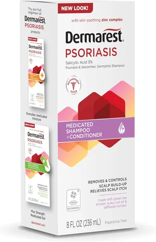 Miniatura 6 de Dermarest Champú y acondicionador medicado para la psoriasis, sin perfume, probado por dermatólogos, 8 onzas líquidas (paquete de 2)