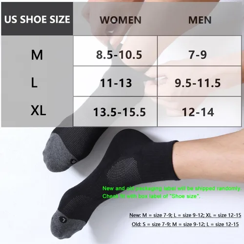 Miniatura 2 de FITRELL Paquete de 6 calcetines deportivos acolchados para hombre, calcetines deportivos para correr, 7-99-1212-15