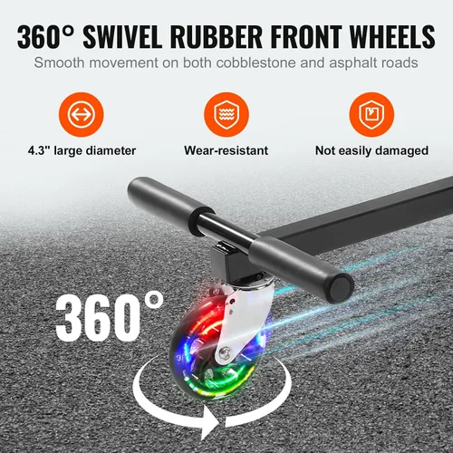 Miniatura 4 de VEVOR Hoverboard Seat Attachment, Adjustable Frame, 220 LBS Capacity, Fits 6.5" 8" 8.5" 10" Hoverboards, Go Kart Accessory for Kids & Adults