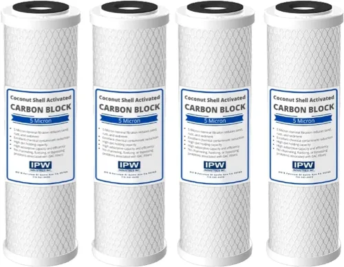 IPW Industries Inc. - Filtro de agua de carbono para toda la casa - Cartucho de repuesto CTO de 5 micrones, reducción de cloro y eliminación de