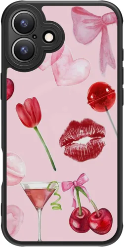 Miniatura 14 de FUNMIKO Funda para iPhone 16 Plus, carga inalámbrica y protección de grado militar, diseño floral moderno para mujeres y niñas, funda antideslizante