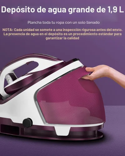 Miniatura 4 de Martisan Plancha generadora de vapor para ropa, estación de vapor LED, potencia de 1800 W, presión máxima de 8 bares, tanque de agua de 1.9 L