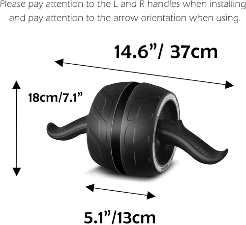 Miniatura 2 de AB Wheel Roller with Resistance Spring, Automatic Rebound Exercise Abdominal Ultra-Wide Wheels Fitness for Gym & Home, Core Work-out