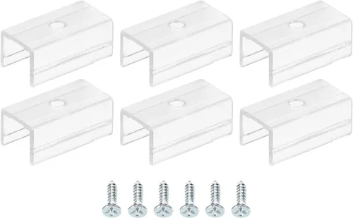 Miniatura 15 de MECCANIXITY Clips de montaje para luces de cuerda, accesorios de soporte de montaje de canal de pared para tira de neón LED de 0.315 in