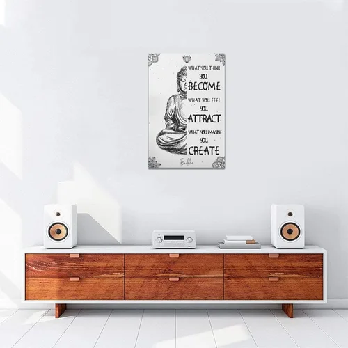 Miniatura 4 de Arte de pared Zen para baño, cuadros de meditación de Buda, decoración de pared, citas espirituales inspiradoras zen, pintura de impresión en lienzo