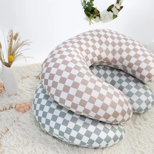 Miniatura 5 de DILIMI Paquete de 2 fundas de almohada de lactancia, funda elástica extraíble para almohadas de lactancia, funda ultra suave y cómoda para bebés