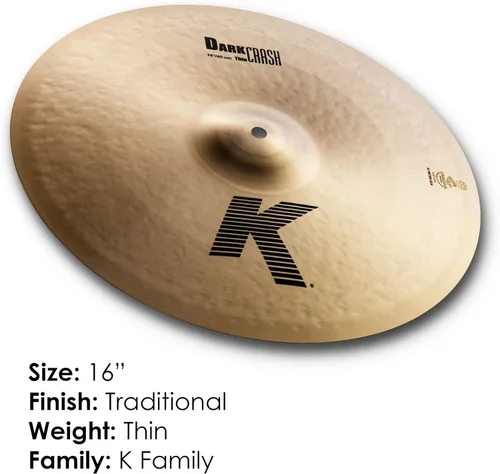 Miniatura 2 de Zildjian K Series Dark Crash Platillo - 16 pulgadas de espesor