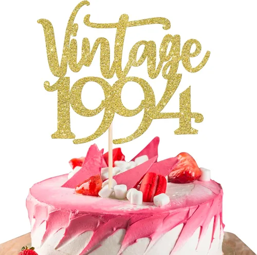 1 paquete de decoración vintage de 1994 para tartas, treinta impresionantes desde 1994, palillos para cupcakes Happy 30 y fabulosas decoraciones
