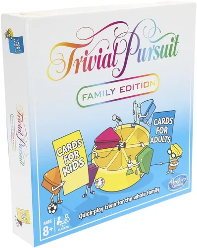 Miniatura 4 de Hasbro Gaming Trivial Pursuit, edición familiar, juego de mesa de trivia para 2 jugadores o más, juegos de fiesta para niños y niñas de más de 8 años