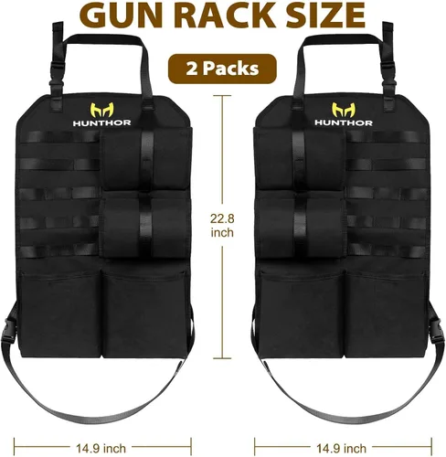 Miniatura 3 de Soporte para pistola en camiones (un par), almacenamiento ajustable para pistolas en el asiento trasero 900D, soporte para rifles automotrices
