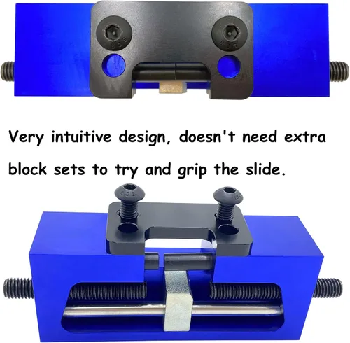Miniatura 4 de Herramienta universal de empuje de vista de pistola para Glock 1911 Sig Springfield y otros pistola para mira delantera o trasera Azul