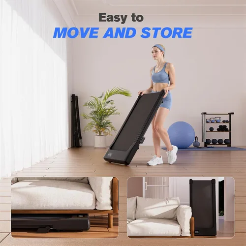 Miniatura 4 de Walking Pad with 6% Incline, 300LBS Capacity Under Desk Treadmill for Home Office, Quiet Portable Mini Treadmill with App & Remote Control, No