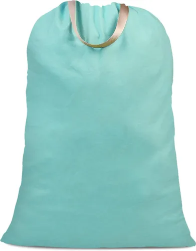 Miniatura 8 de Bolsa de lona de algodón con asas y correas de cordón, bolsas de lavandería extra grandes resistentes para lavandería y hogar, bolsa de ropa sucia
