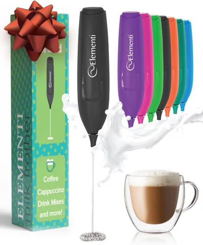 Miniatura 11 de Elementi Varita espumadora de leche rosa y mezclador de matcha, mini batidor eléctrico, varita mezcladora de café, agitadores de café, batidor Rosa