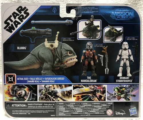 Miniatura 7 de Star Wars Hasbro Mission Fleet Expedición Clase The Mandalorian, Blurrg, Remanente Stormtrooper Toys, Batalla del Yermo