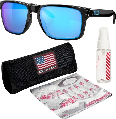 Miniatura 23 de Oakley HOLBROOK XL OO9417 Square Shape Sunglasses With Official Eyewear Kit Marco de acero Lente polarizada negra Prizm